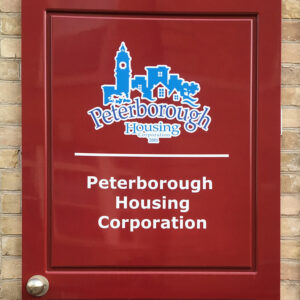 Peterborough Housing Corporation Sign